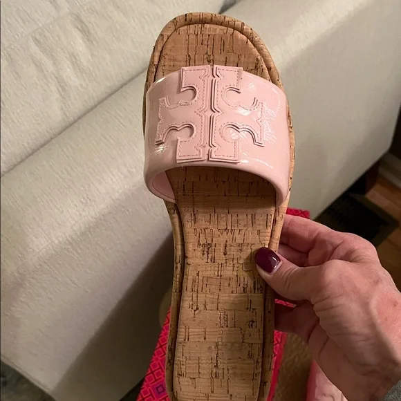 Tory Burch Petunia Pink Slide Sandals - Picture 6 of 6